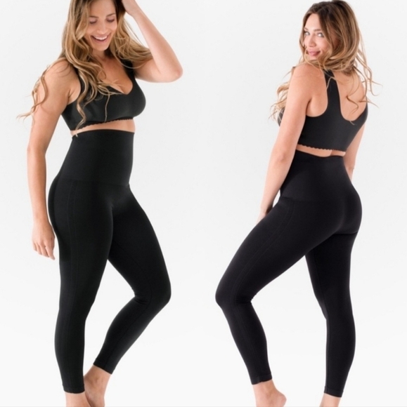 Belly Bandit Black Mother Tucker Postpartum Compression Leggings - Picture 1 of 8